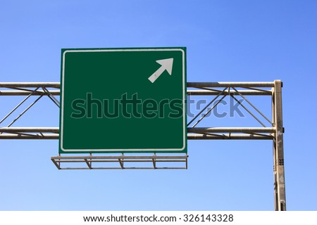 Green highway sign