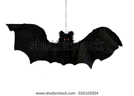 Halloween bat doll isolated.