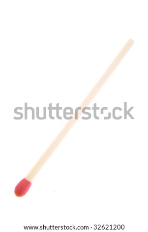 Matchstick isolated on white background