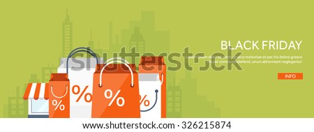 Vector illustration. Web shopping. Flat internet store. Online market.Sale.