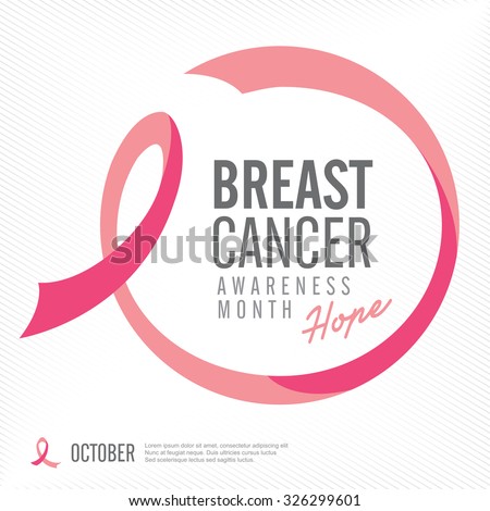 Breast cancer awareness pink ribbon background,vector illustration
