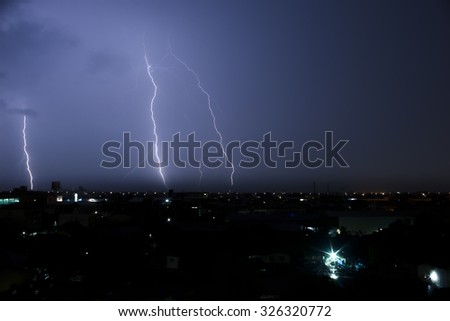 strike of lightning