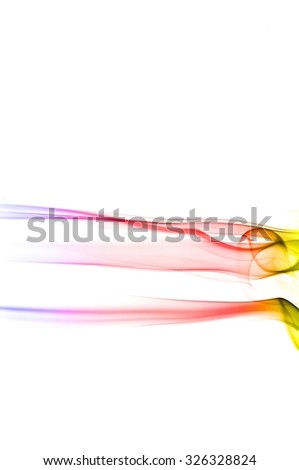 movement of smoke,Abstract colorful smoke on white background, smoke background,colorful ink background,yellow and blue and red smoke