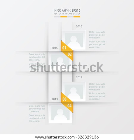 vector timeline design yellow color