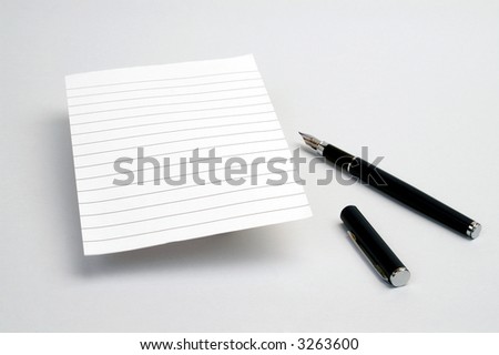 paper with pen