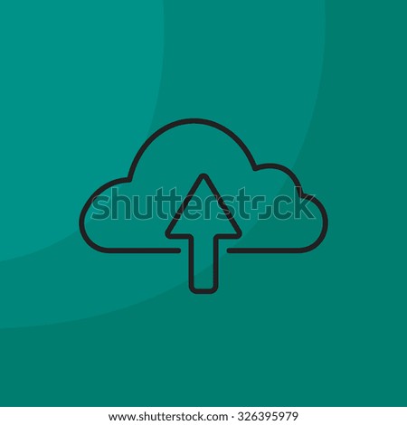cloud upload line icon
