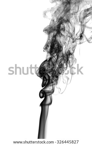 Abstract of smoke on a white background.