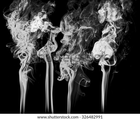 Smoke on black background abstract art texture fog. Element for creative design