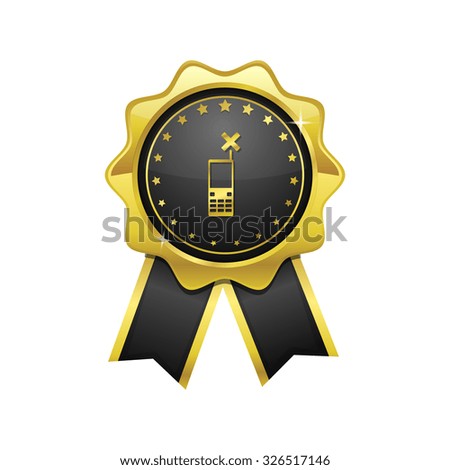 Phone golden Vector Icon Design