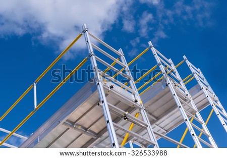 exhibition and sale of scaffolding Royalty-Free Stock Photo #326533988