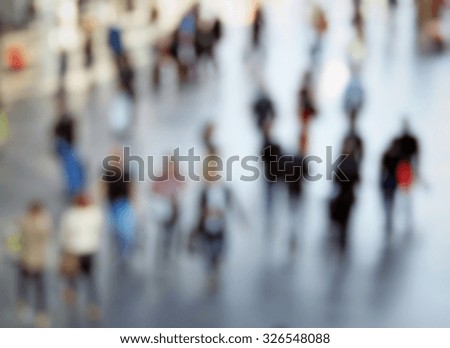 Humans, people background. Intentionally blurred post production.