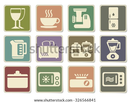 Kitchen Utensils Icon Set