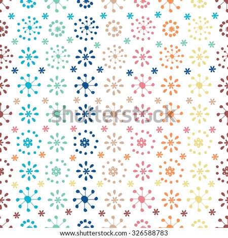 floral pattern with flowers and leaves on white background.
