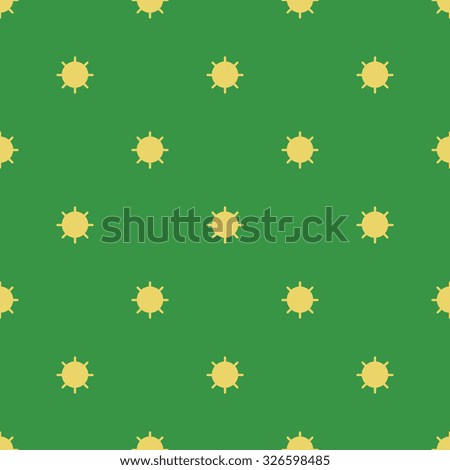 Seamless geometric pattern of circles with rays. Vector illustration.