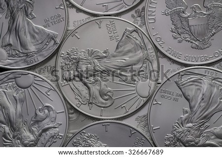 Hoard of United States (US) Silver Eagle Coins