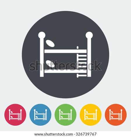 Bunk bed icon. Flat vector related icon for web and mobile applications. It can be used as - logo, pictogram, icon, infographic element. Vector Illustration.
