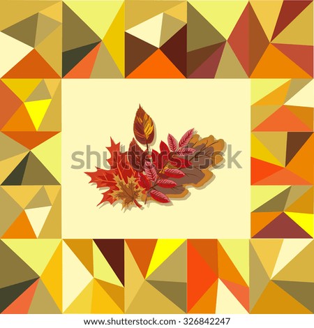 Background with autumn leaves. Vector illustration.