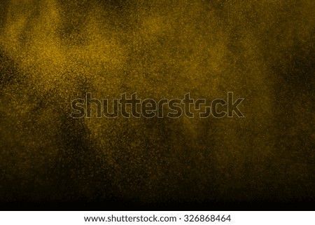 Abstract Flour-like clouds on black background.