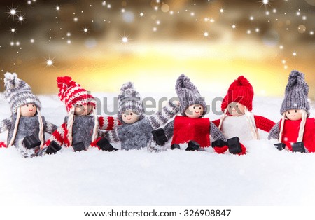Christmas decoration, Holiday background with wood 