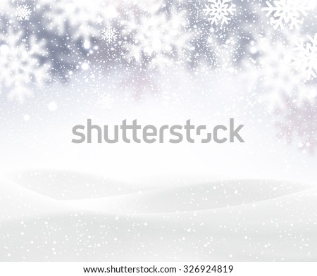 Winter background with snowflakes. Vector Illustration.