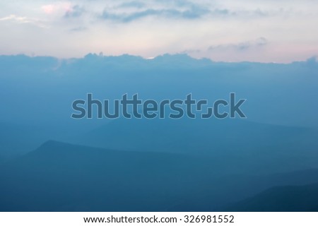 Mountain morning blurred for background 