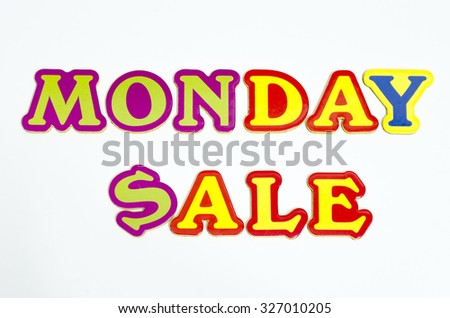 MONDAY SALE word picture for business and e-commerce.