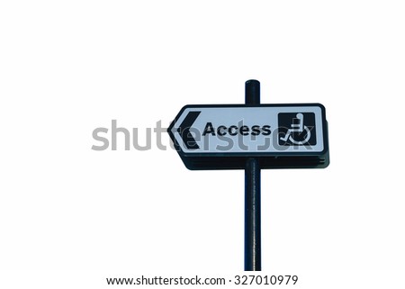 Disable access sign isolation on white background