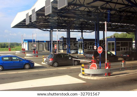 border crossing point in Serbia Royalty-Free Stock Photo #32701567
