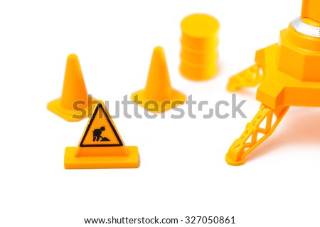 abstract background of Under construction on a white background.