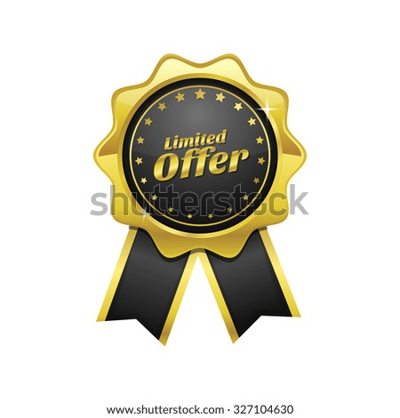 Limited Time Offer golden Vector Icon Design