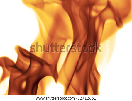 Abstract orange composition with flowing design