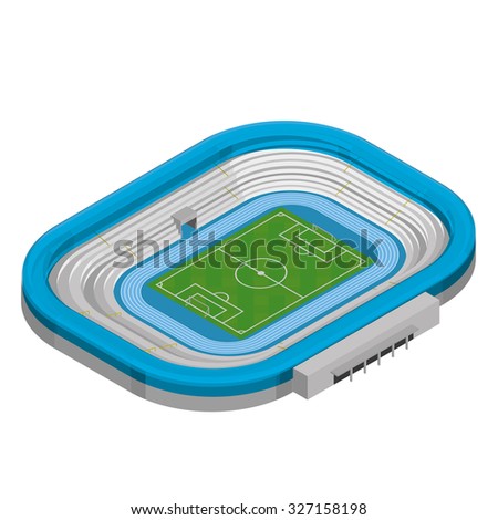 Isolated sport stadium on a white background