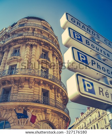 Beautiful Architecture And Sign In Marseille Harbour