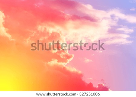 sun and cloud background with a pastel full colored