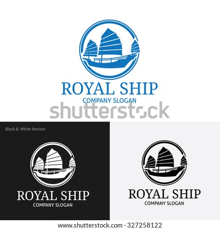Royal Ship, Shipping logo template