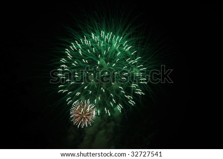 Abstract background made by fireworks - real photo