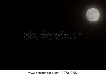 full moon in the right corner of the image