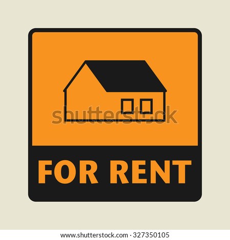 For Rent icon or sign, vector illustration
