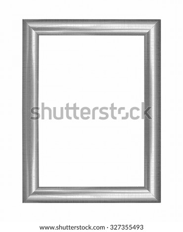 Wooden silver frame vintage isolated background, use clipping path
