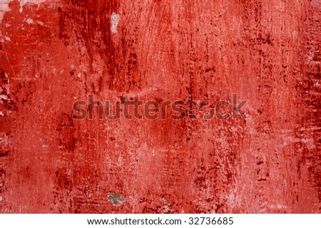 old wall break red