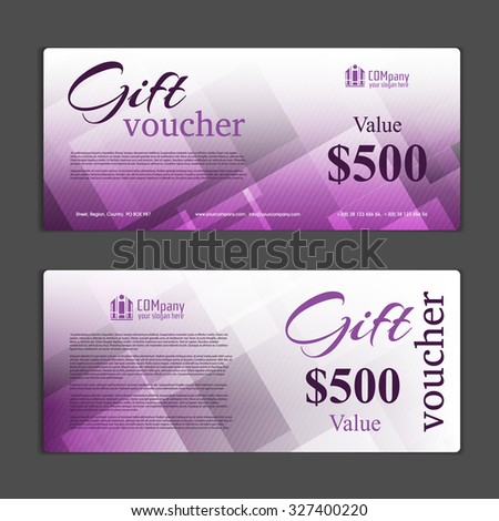 Gift voucher template. Can be use for  shopping cards,  discount coupon, banner, discount card , web design and other. Vector illustration