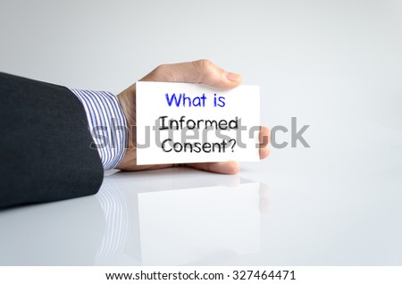 What is informed consent text concept isolated over white background