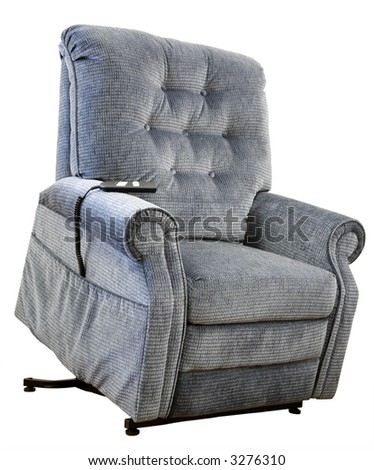 Contemporary Lift Chair with Recliner in Blue Tweed Fabric Royalty-Free Stock Photo #3276310