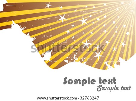 Abstract grunge background with star; clip-art