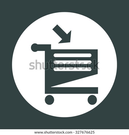 put in shopping cart. icon. vector design