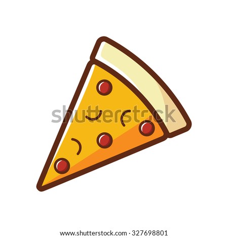 Slice of Pizza Vector Illustration