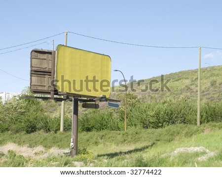 Empty Sign with Yellow Background