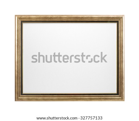 White painter canvas in frame isolated on white