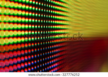 Red and Yellow LED SMD screen - macro background