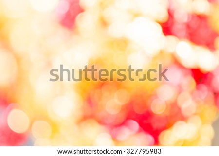 Defocused Red and orange  bokeh. Abstract Christmas background